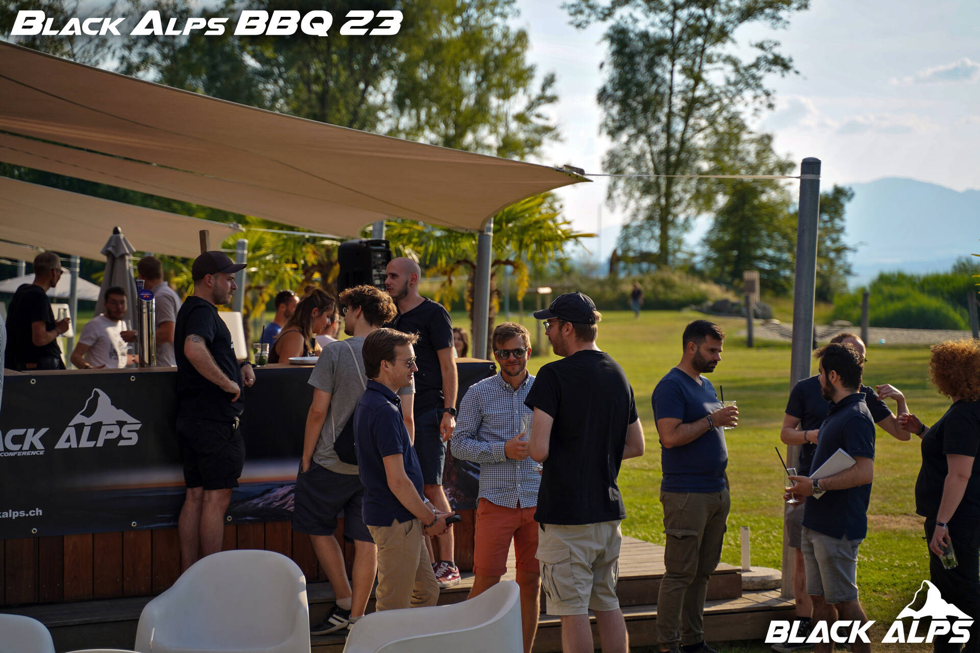 Networking at Black Alps BBQ event